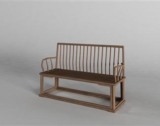 新中式木质长椅