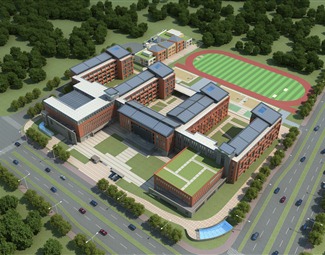 现代 鸟瞰图 建筑