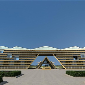 现代 建筑 图书馆 主楼