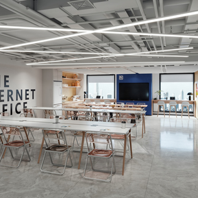 现代 公共办公区 敞开式办公区