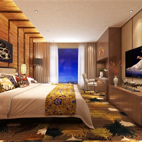 东南亚 客房 酒店大床房