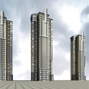 现代 住宅区 住宅塔楼