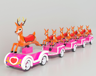 现代 玩具火车 游乐设备小鹿火车