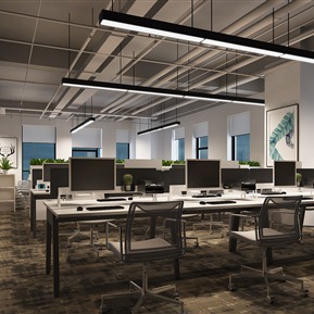 工业LOFT 公共办公区 员工区