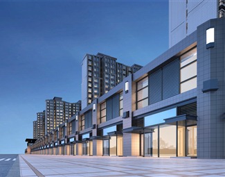 现代二层商业建筑