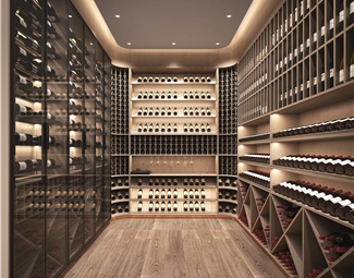 现代现代酒窖储藏室3d模型下载