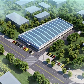 现代 鸟瞰图 农贸市场鸟瞰图