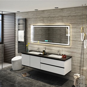 现代 洗手台 台盆柜 化妆镜