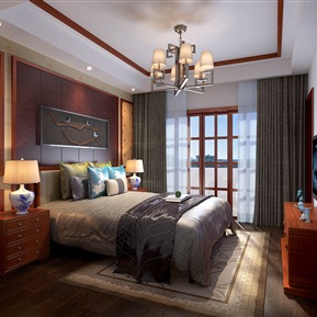 新中式 卧室 主卧室