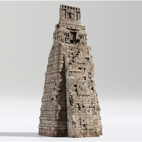 现代 哨塔 城市废墟