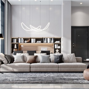 现代 客餐厅 极简客餐厅