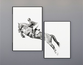现代 动物画 马挂画装饰画