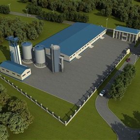 现代 厂房 厂区鸟瞰