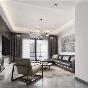 现代 客厅 客餐厅茶室