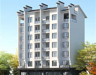 新中式多层单体住宅楼