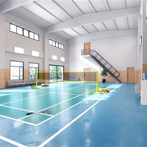 现代 羽毛球场 羽毛球场活动中心