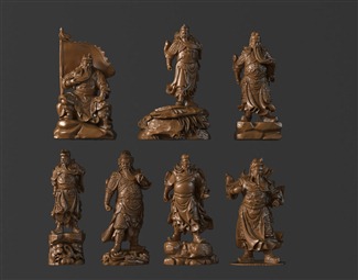 中式古代木雕