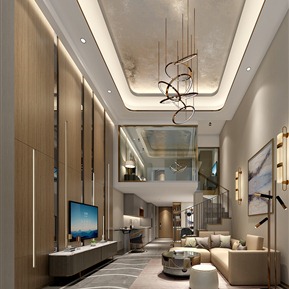 现代 复式客厅 客厅