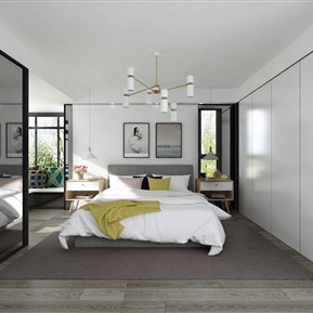 现代 卧室 简约卧室