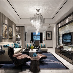 现代 客餐厅 过道