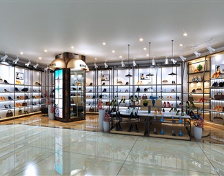 工业LOFT鞋子展示柜