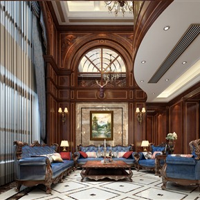 美式 客餐厅 别墅客餐厅