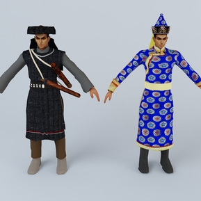 民族风 游戏角色 珞巴族服饰