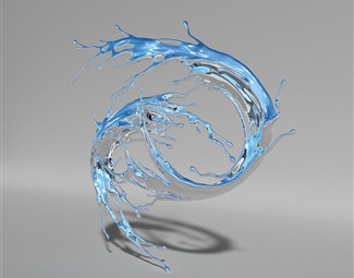 现代水浪花雕塑