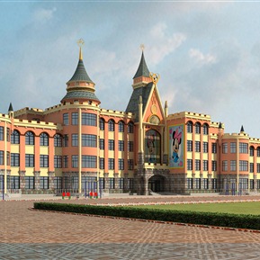 欧式 幼儿园建筑 城堡幼儿园