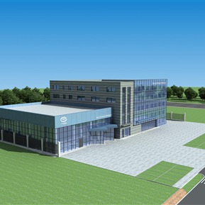 现代 4S店建筑 广汽传奇店