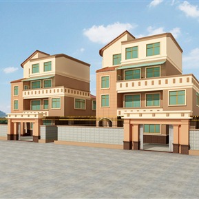 简欧 双拼别墅 别墅外观