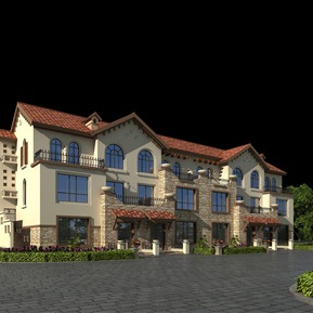 欧式 联排别墅 西班牙洋房别墅