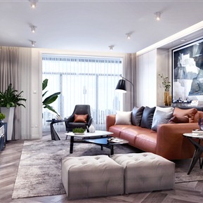 现代 客厅 黑白灰客厅