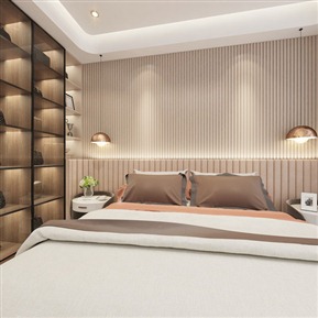 现代 卧室 幸福里主卧室全景