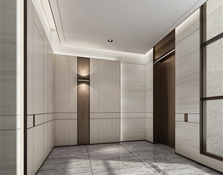 现代酒店电梯前室