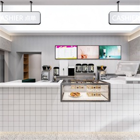 现代 奶茶店 奶茶