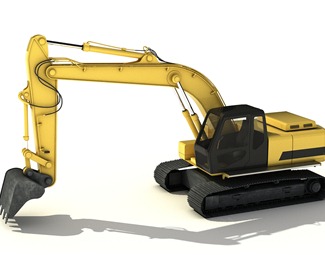 现代挖掘机3d模型