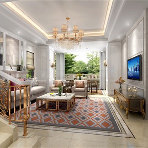 轻奢 客厅 客厅餐厅