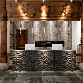 新中式 前台 茶楼前台