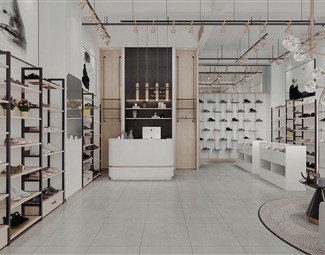 现代鞋柜展示柜
