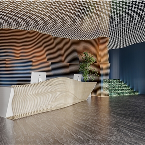 现代 前台 酒店前台