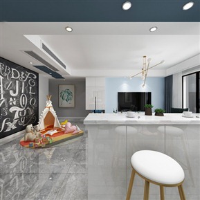 轻奢 餐厅 客餐厅 全景