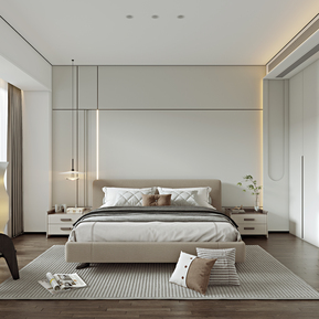 现代 卧室 主卧室