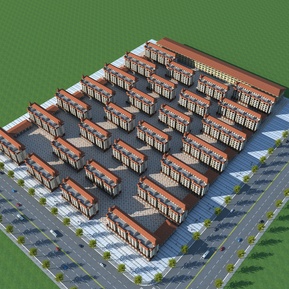 现代 住宅区 住宅鸟瞰