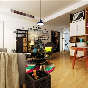 现代 书房 别墅三层书房