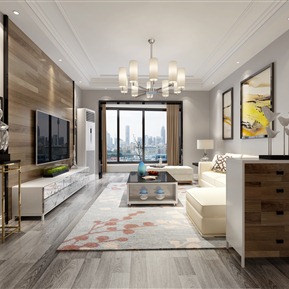 现代 客厅 客餐厅