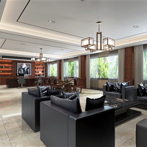 新中式 办公室 老总经理办公室