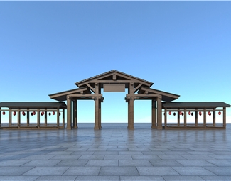 新中式景区大门入口