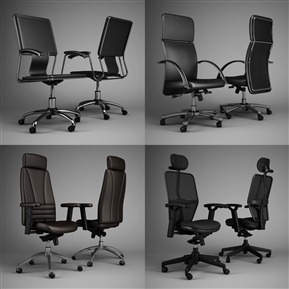 现代 办公椅 办公空间椅子 转椅 老板椅组合