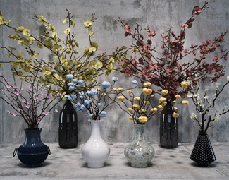 新中式花瓶花卉